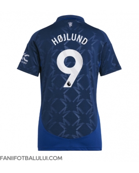 Manchester United Rasmus Hojlund #9 Tricou Fotbal Replică 2024-25 Femei Deplasare